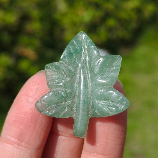 Natural Crystal Carved Leaf