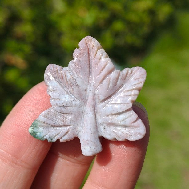 Natural Crystal Carved Leaf