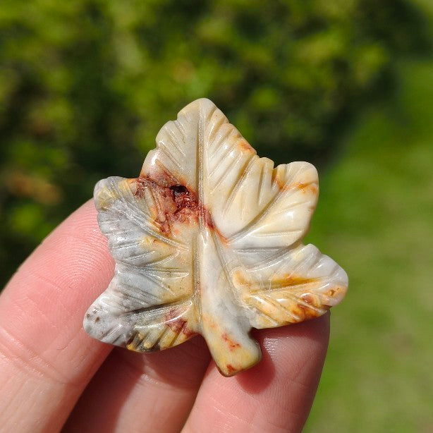 Natural Crystal Carved Leaf