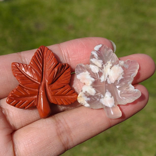 Natural Crystal Carved Leaf