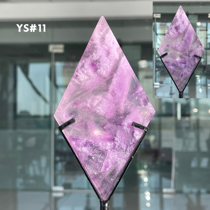 Unique,Rainbow Fluorite Diamond Slice