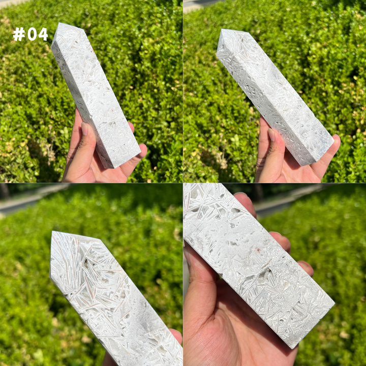 White Mexican Agate Tower
