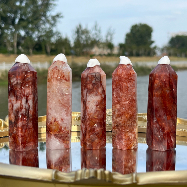 Natural Fire Quartz Point