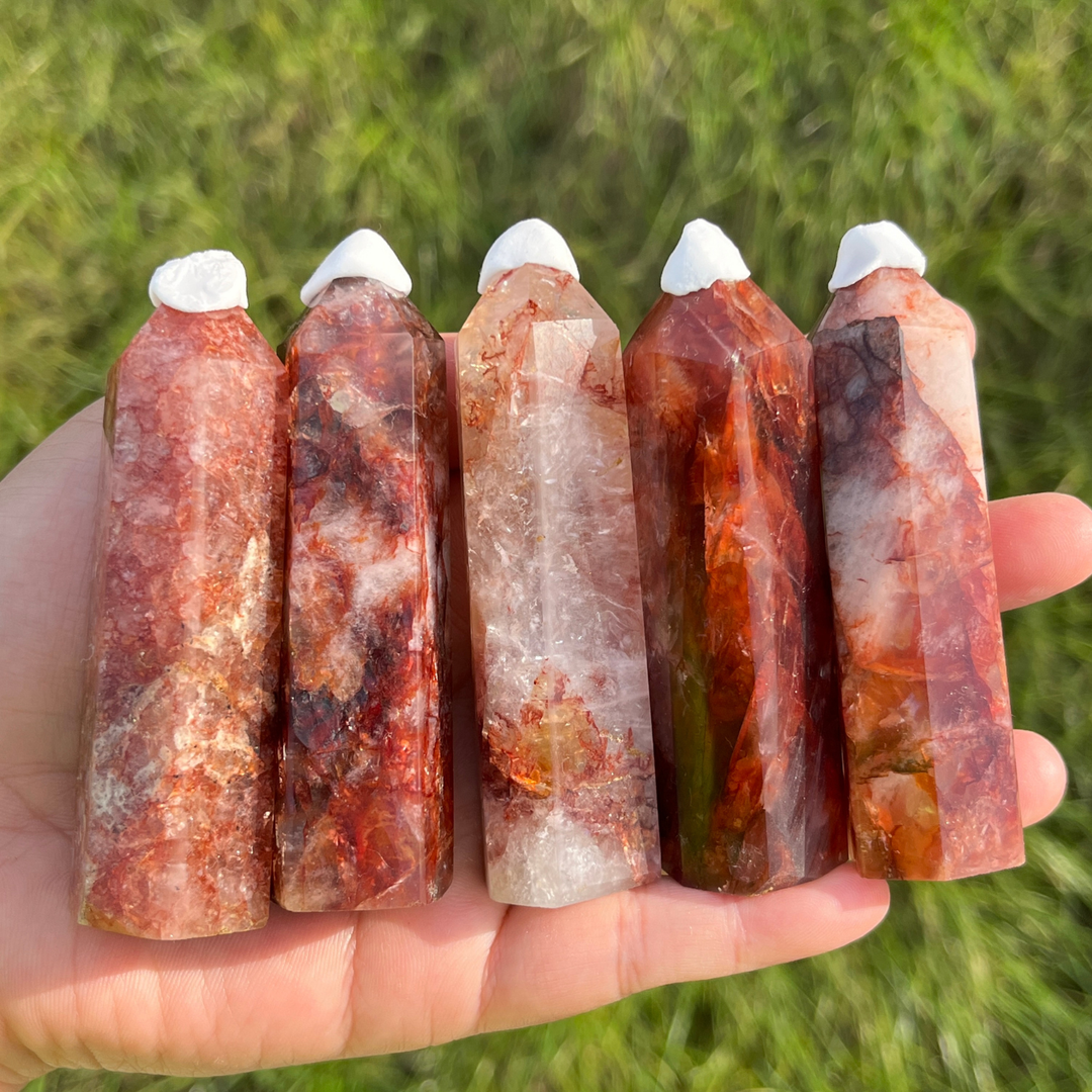 Natural Fire Quartz Point