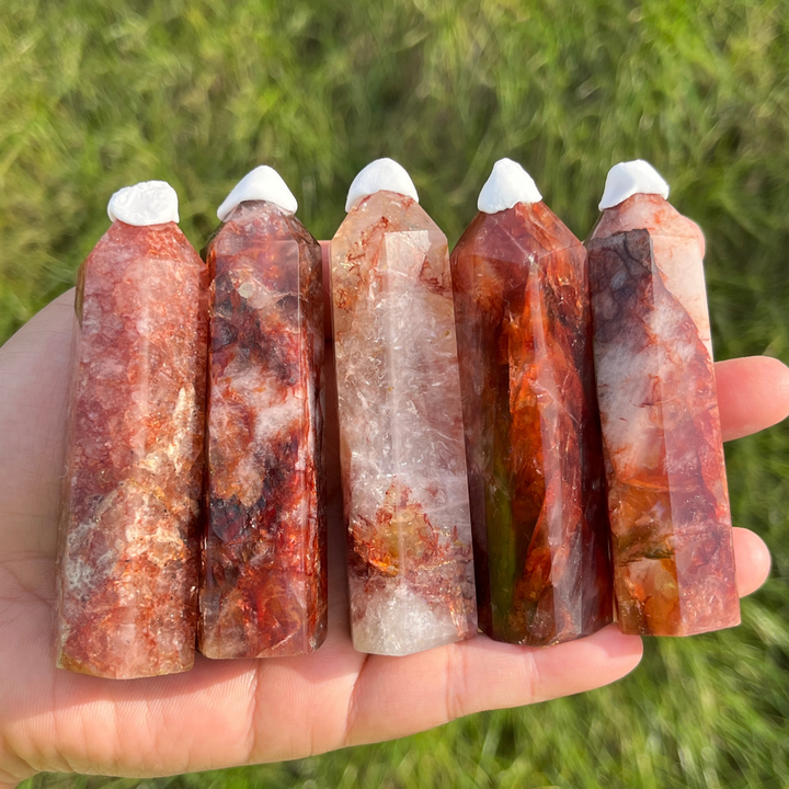 Natural Fire Quartz Point