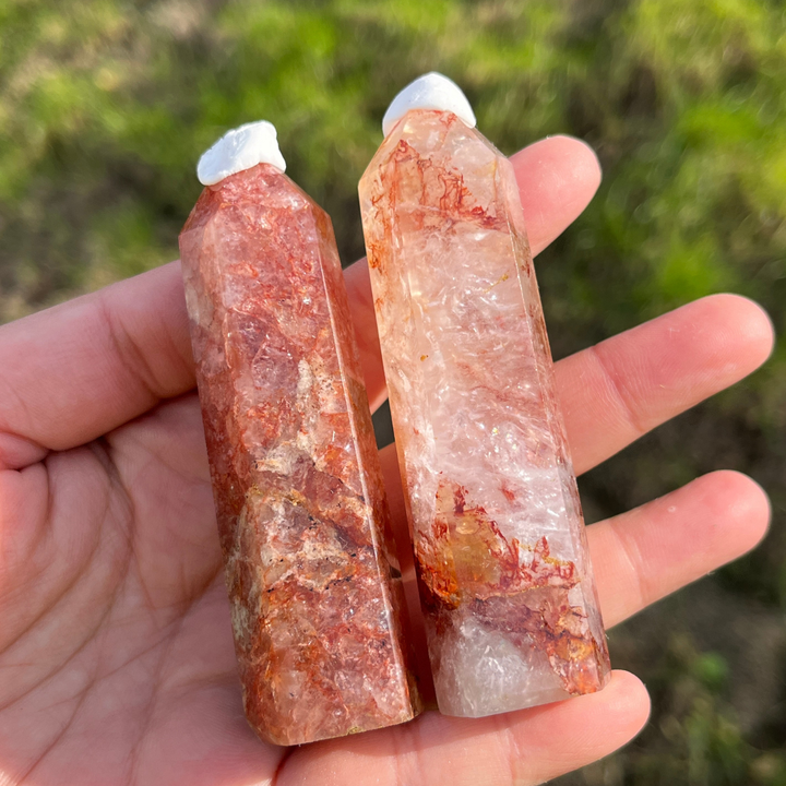 Natural Fire Quartz Point