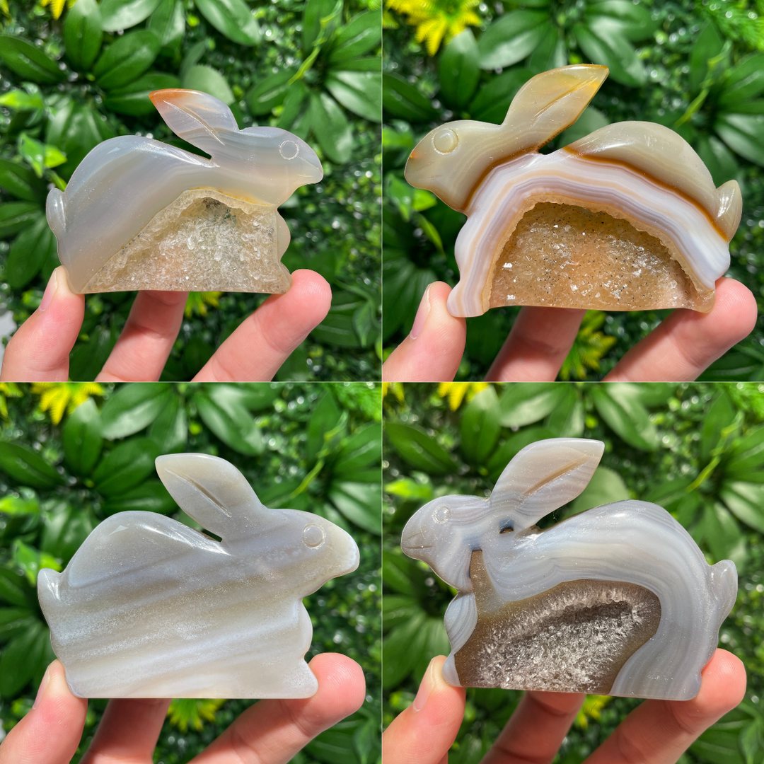 Unique Agate Geode Rabbit