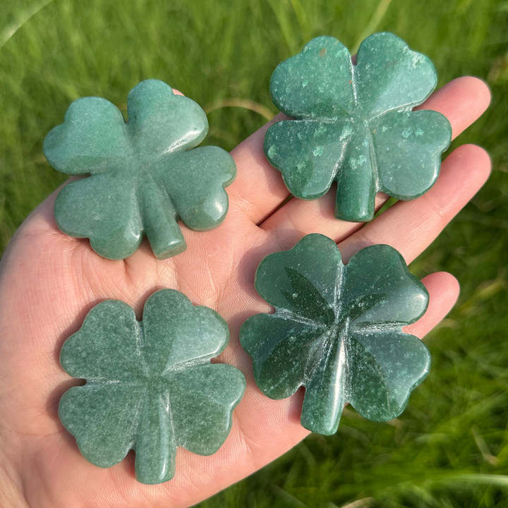 Green Aventurine Four-Leaf Clover