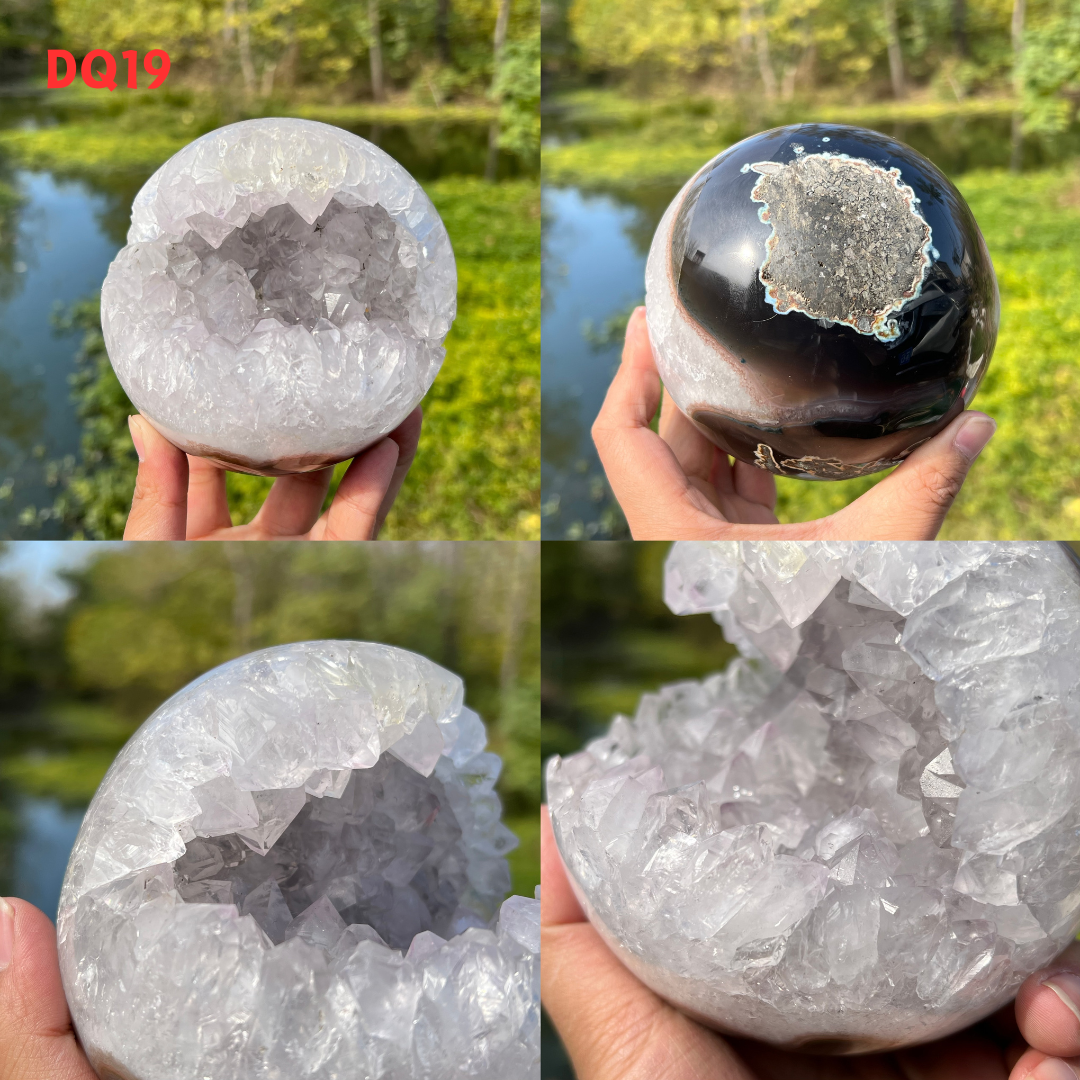 Amethyst Geode Sphere And Agate Geode Sphere