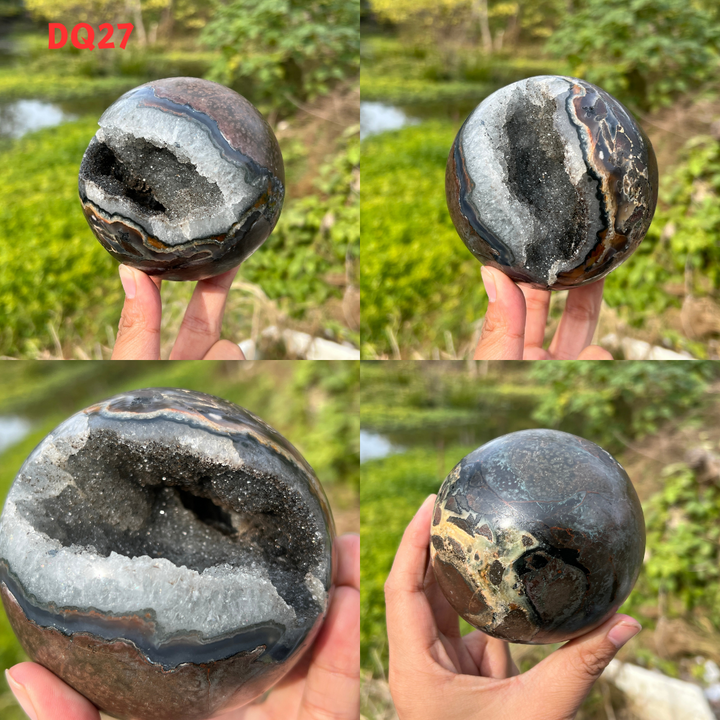 Amethyst Geode Sphere And Agate Geode Sphere