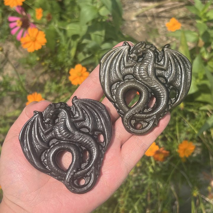 Golden/Silver Obsidian Fly Dragon Slice