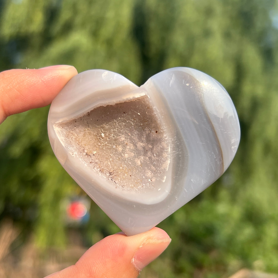 Agate Geode Heart
