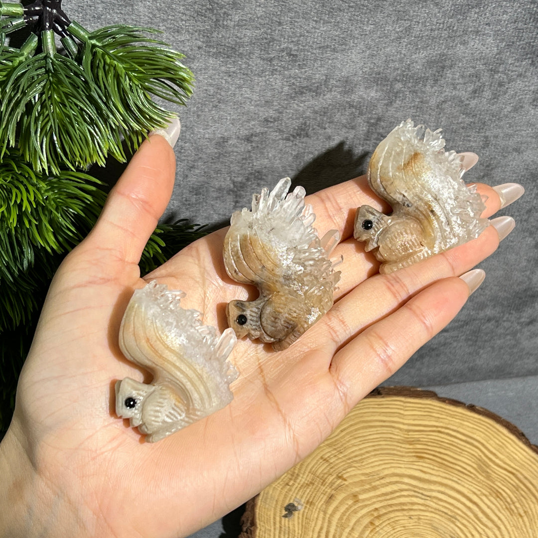 Bergkristall-Cluster Eichhörnchen