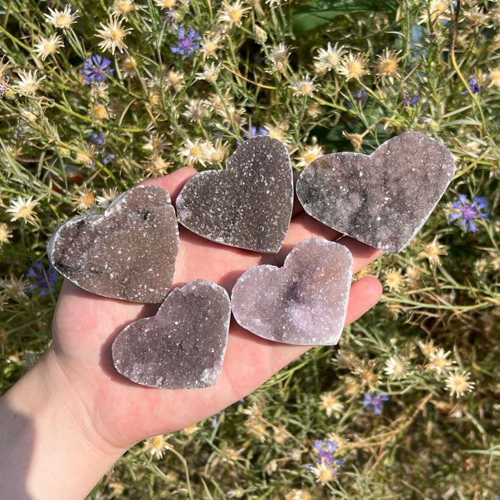 Amethyst Cluster Heart