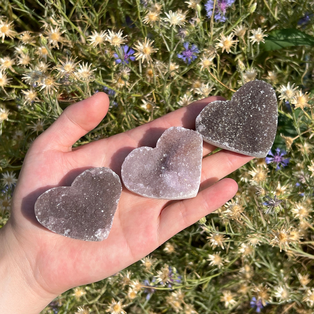 Amethyst Cluster Heart