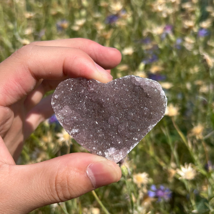 Amethyst Cluster Heart
