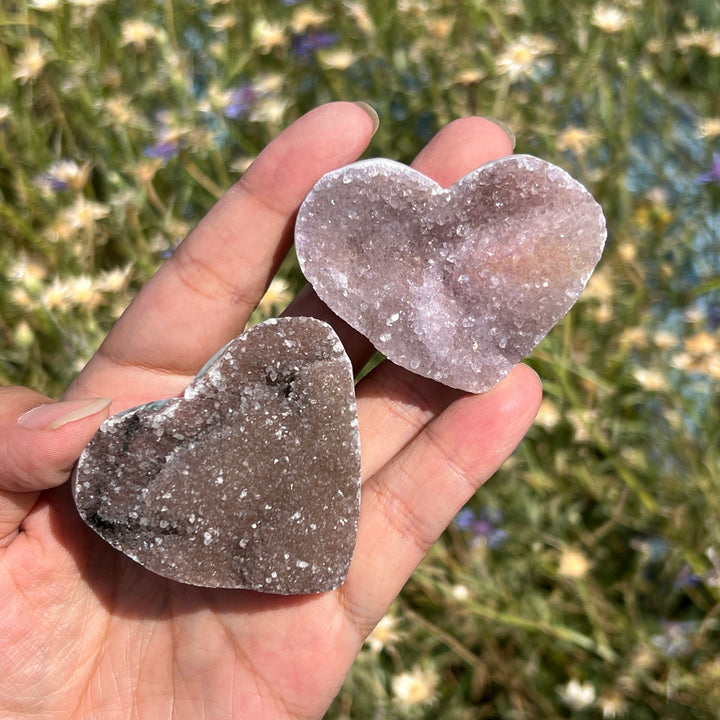 Amethyst Cluster Heart