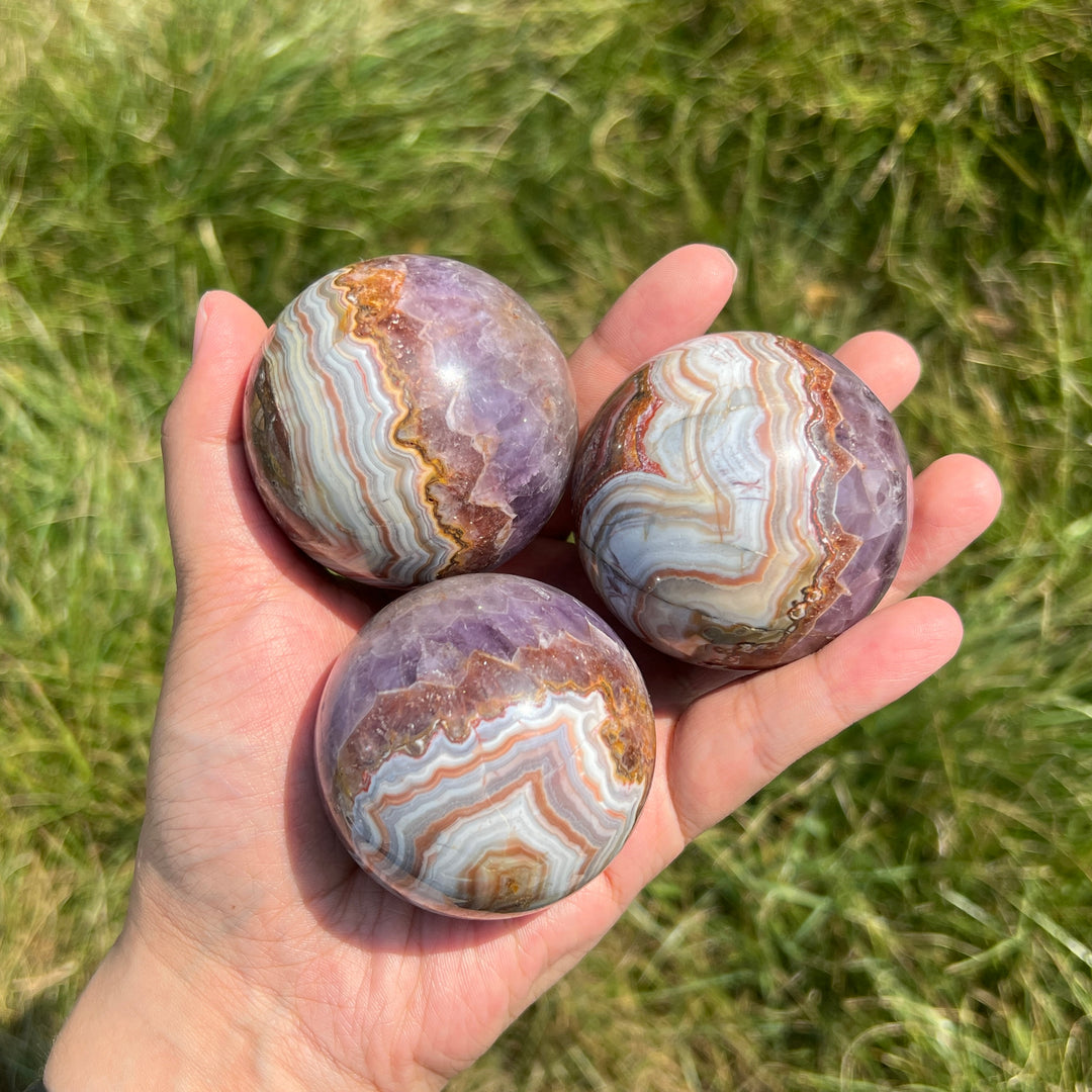 Amethyst Agate Sphere