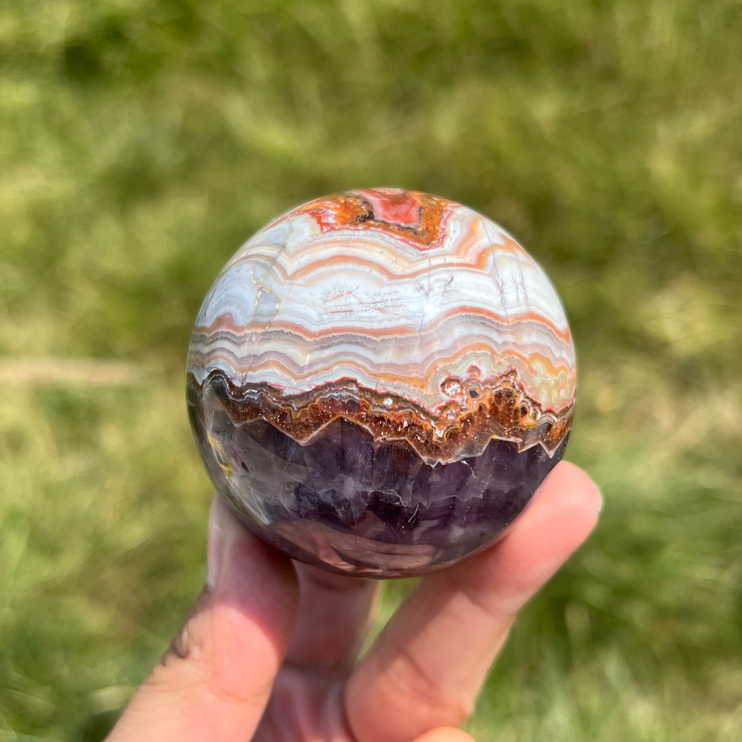 Amethyst Agate Sphere