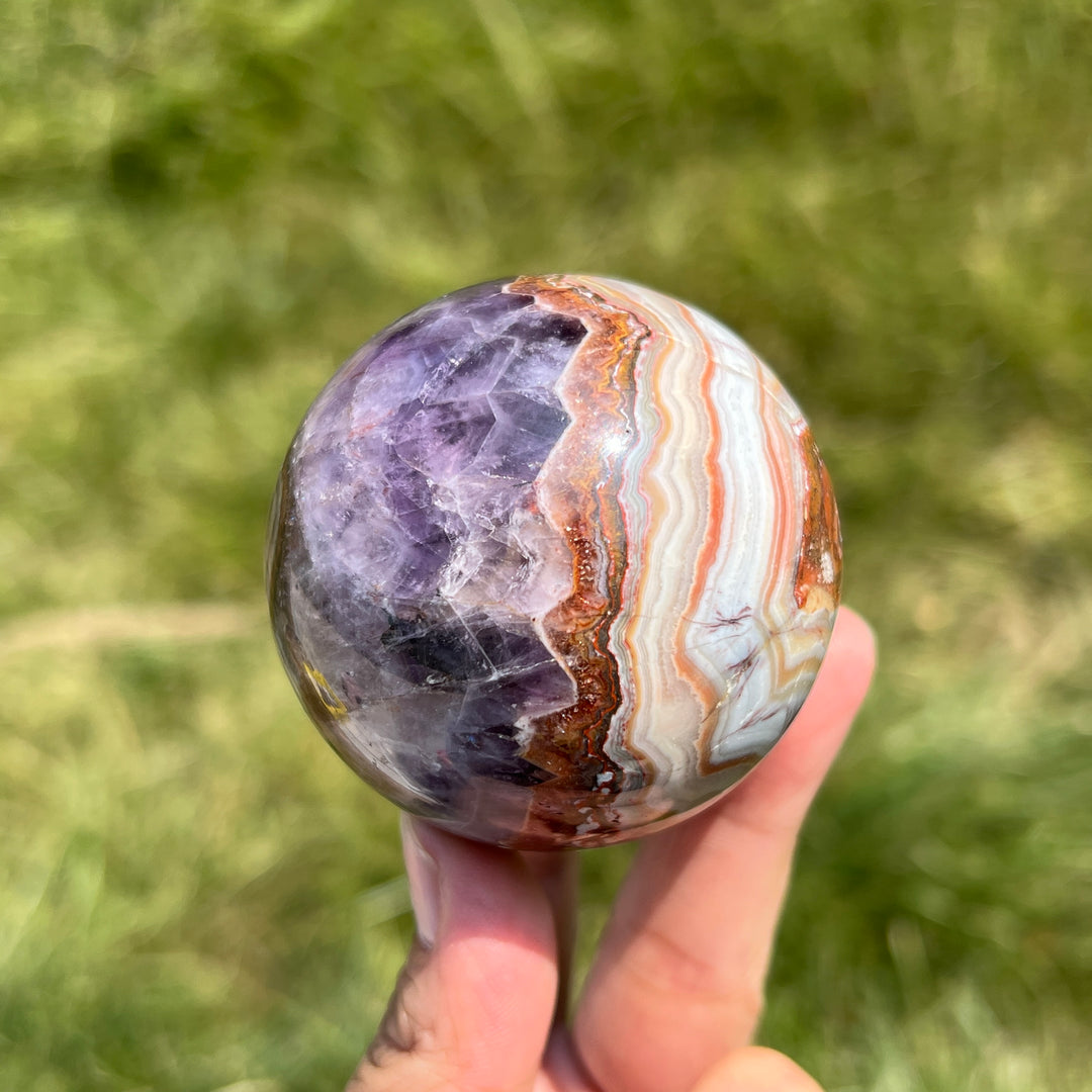 Amethyst Agate Sphere