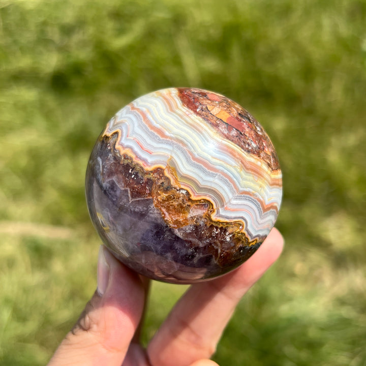 Amethyst Agate Sphere