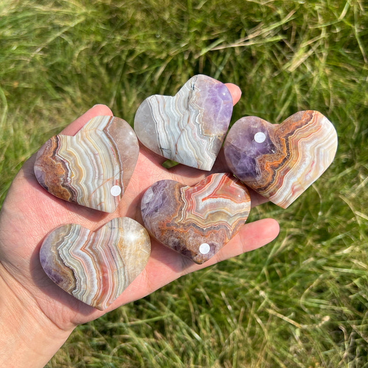 Amethyst Agate Heart