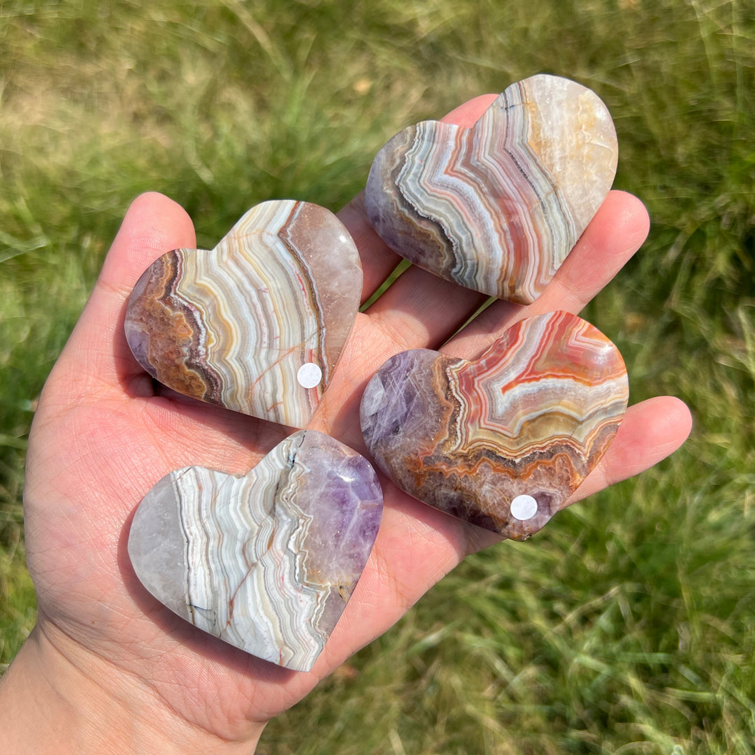 Amethyst Agate Heart