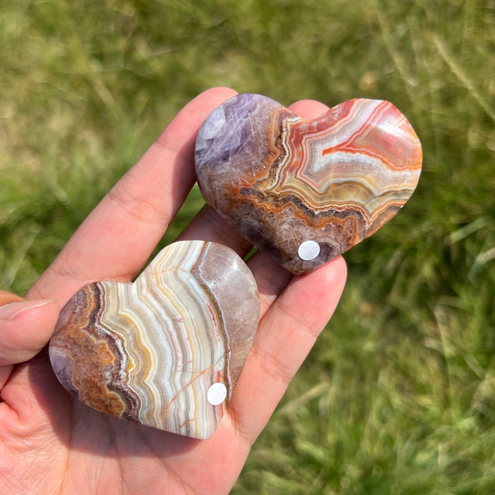 Amethyst Agate Heart