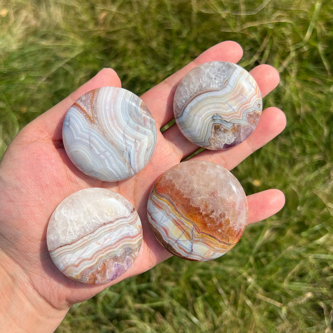 Amethyst Agate Palmstone