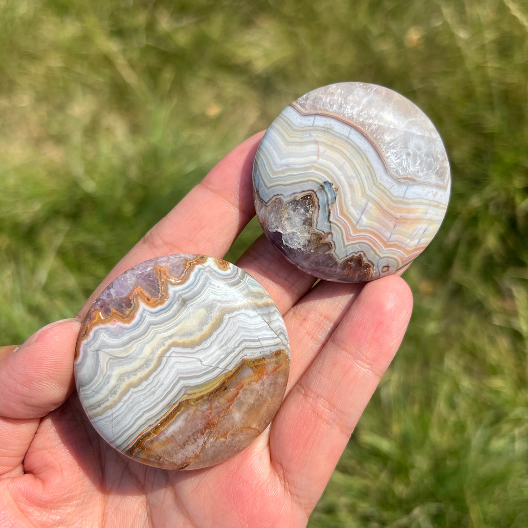Amethyst Agate Palmstone