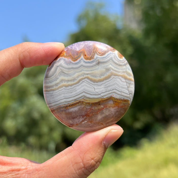 Amethyst Agate Palmstone