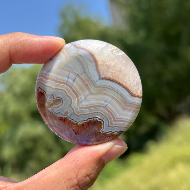 Amethyst Agate Palmstone