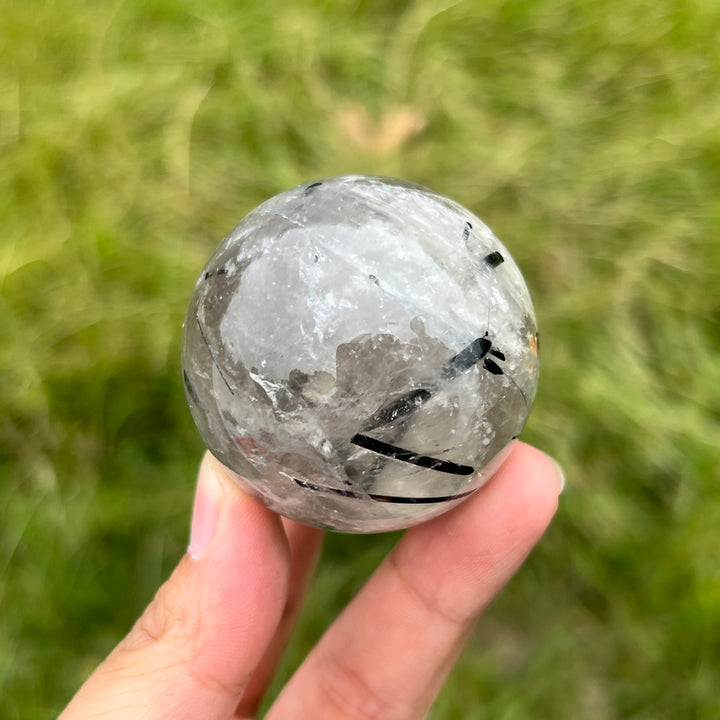 Black Tourmaline Quartz Sphere