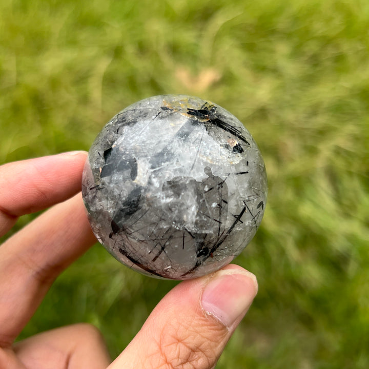 Black Tourmaline Quartz Sphere
