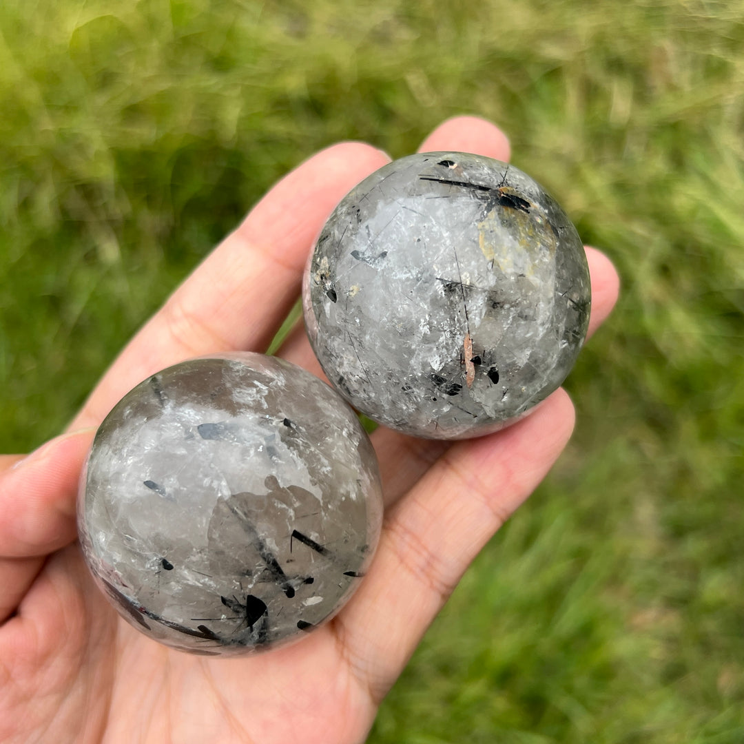 Black Tourmaline Quartz Sphere