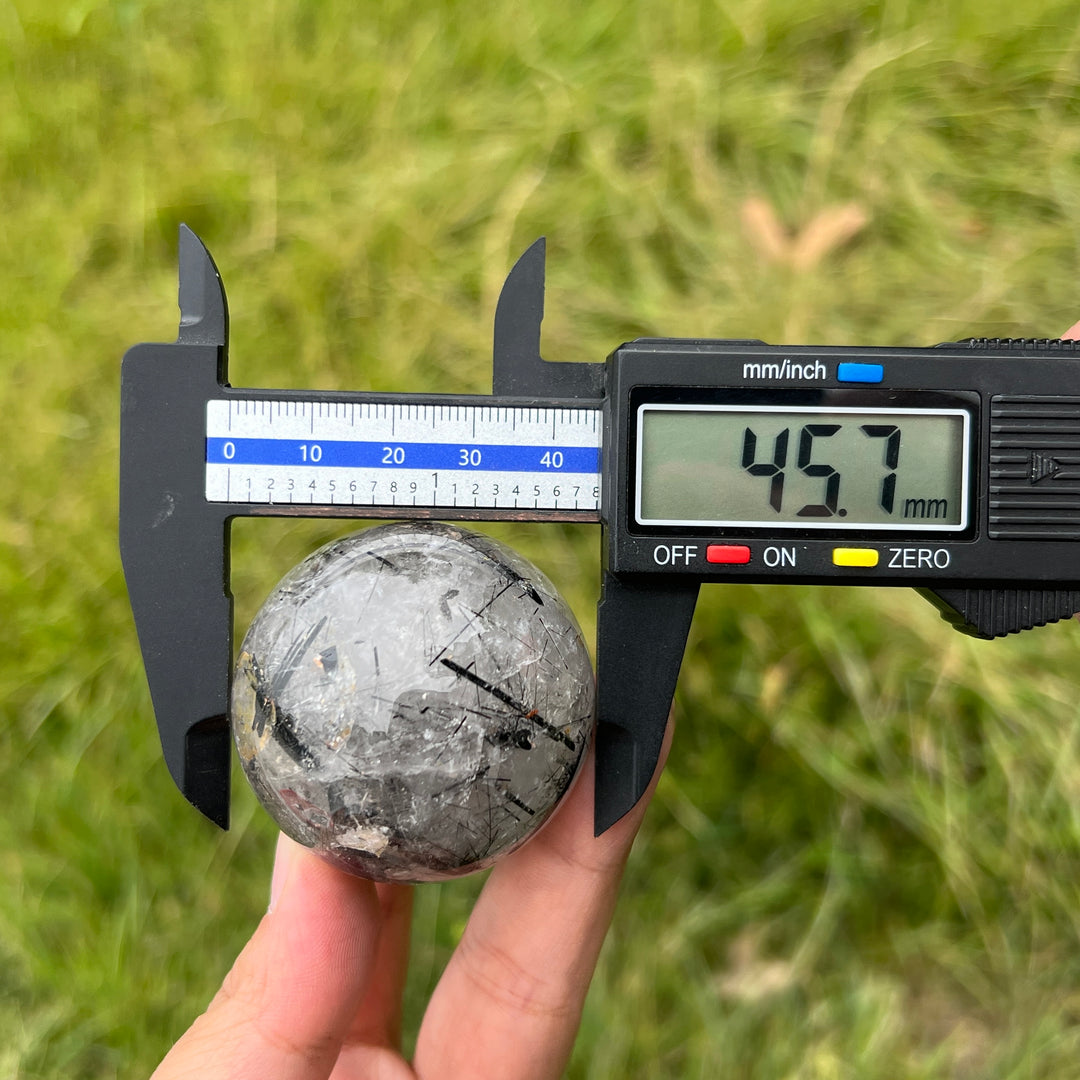Black Tourmaline Quartz Sphere