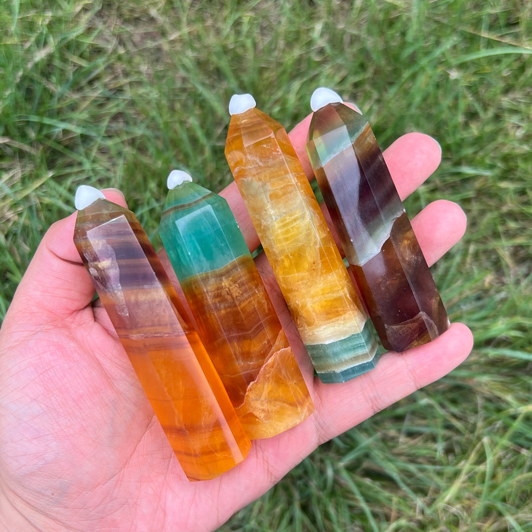 Mango Fluorite Point