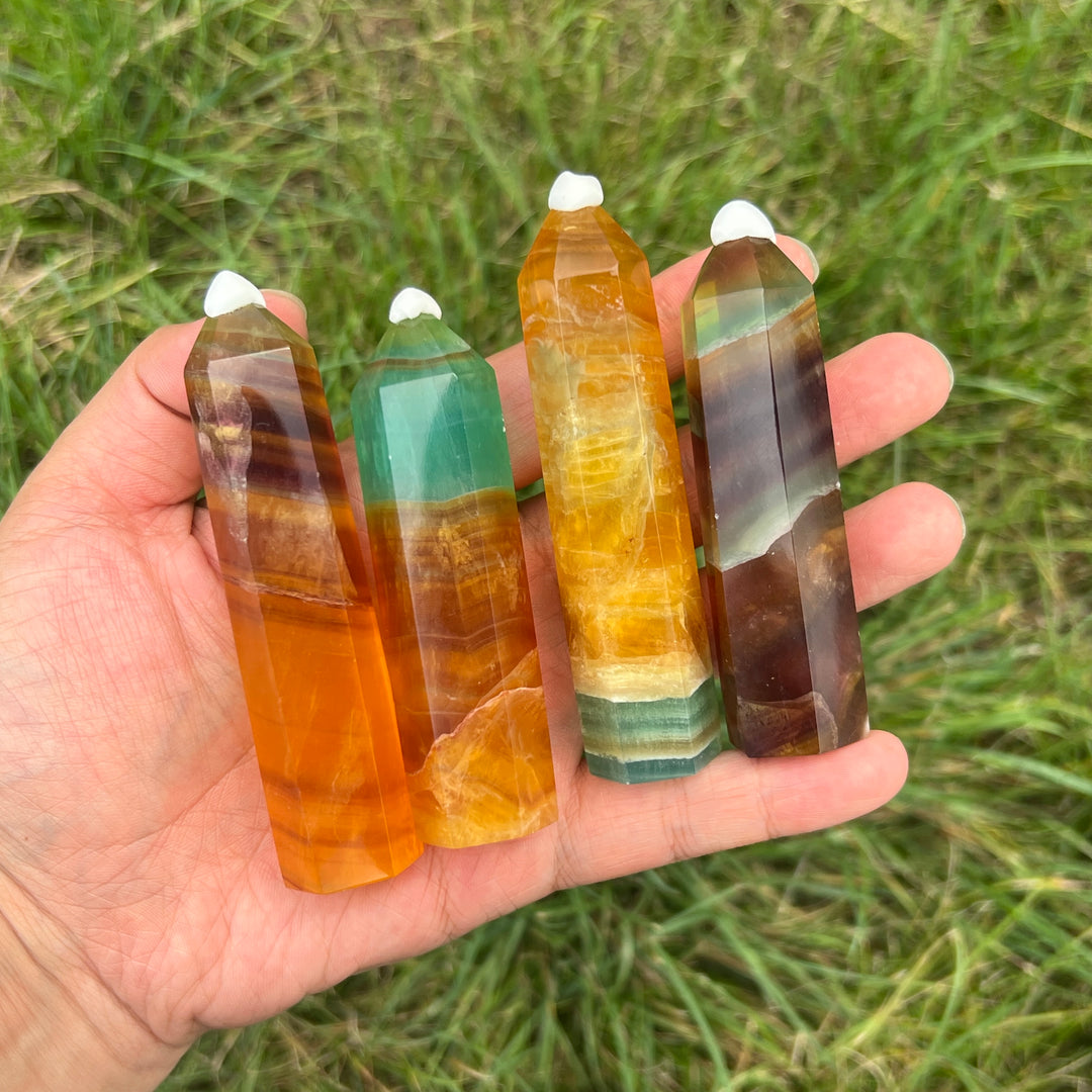 Mango Fluorite Point
