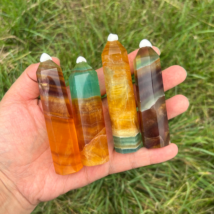 Mango Fluorite Point