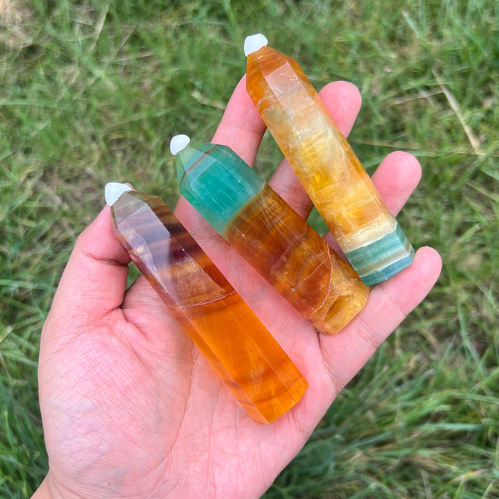 Mango Fluorite Point