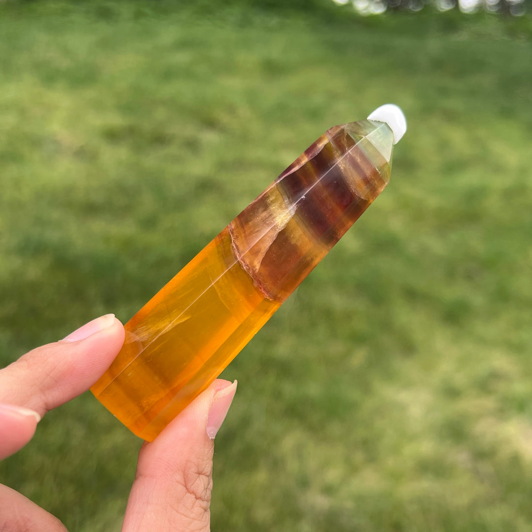 Mango Fluorite Point