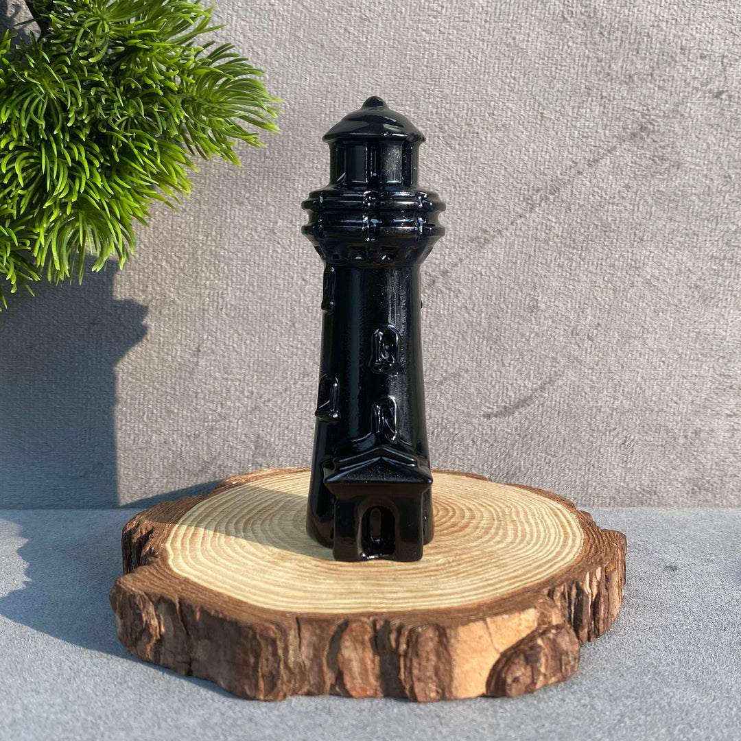 Sonne und Mond aus goldenem/silbernem Obsidian