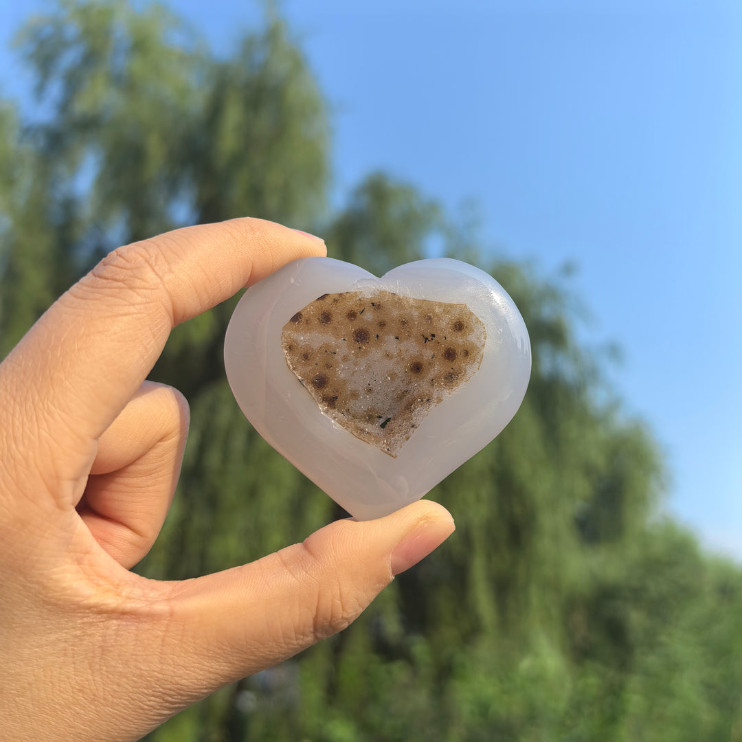 Agate Geode Heart