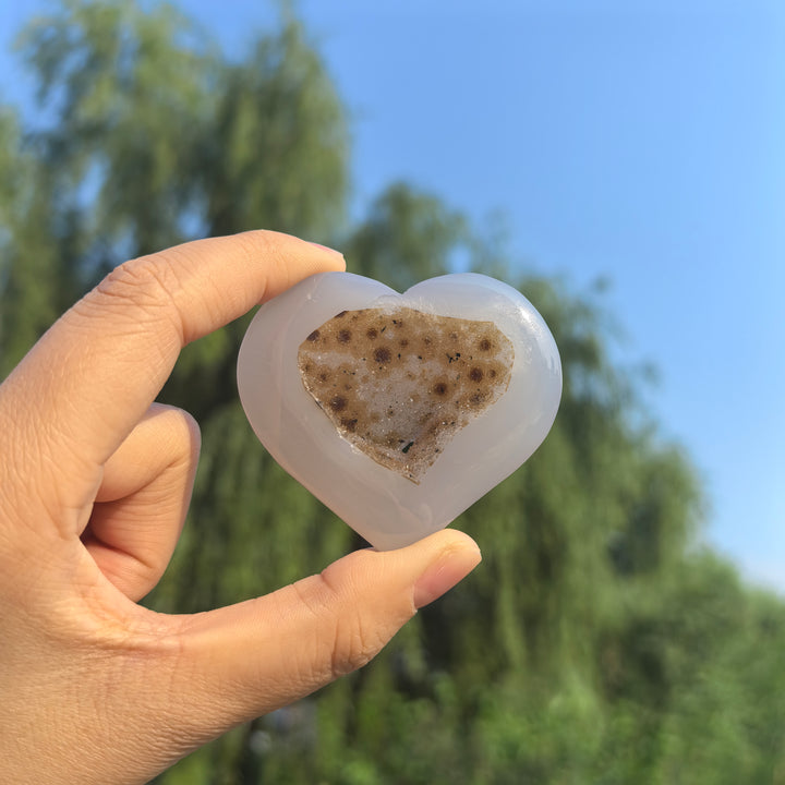 Agate Geode Heart