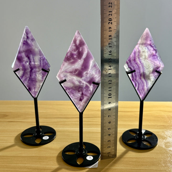 Unique,Rainbow Fluorite Diamond Slice