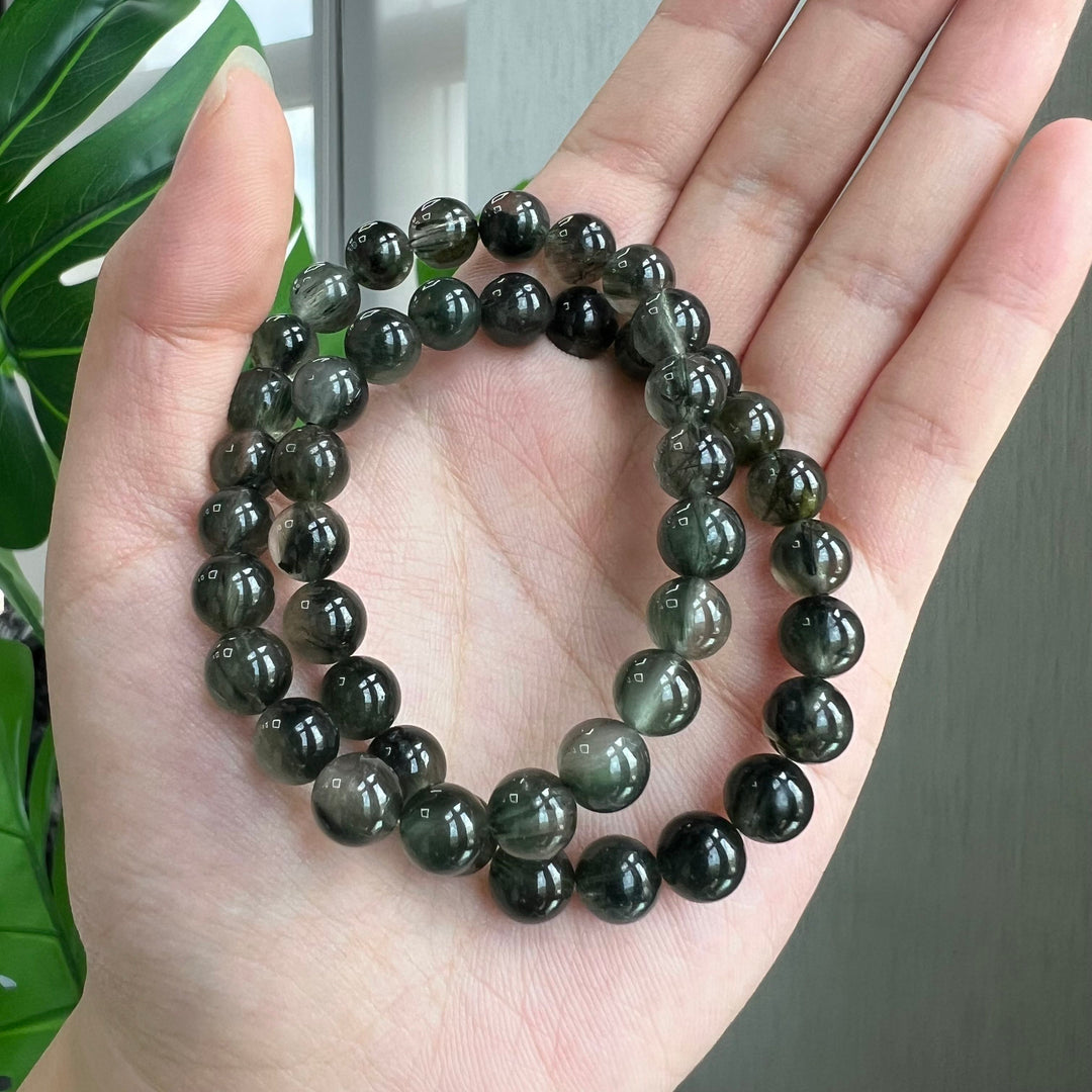 Green Rabbit Hair Bracelet 8~8.5mm