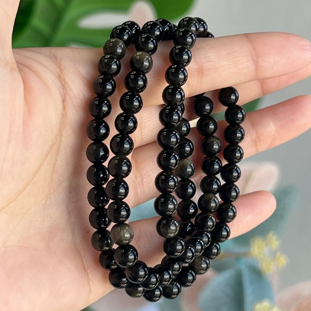 Golden Obsidian Bracelet 6.2~6.5mm