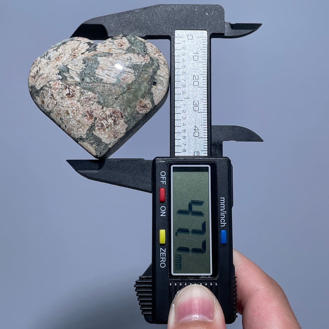 Green Sakura Stone Heart