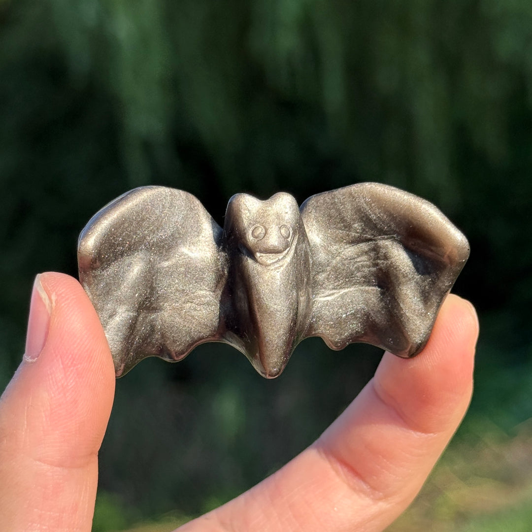 Silver Obsidian Bat