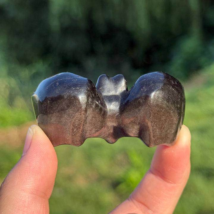 Silver Obsidian Bat